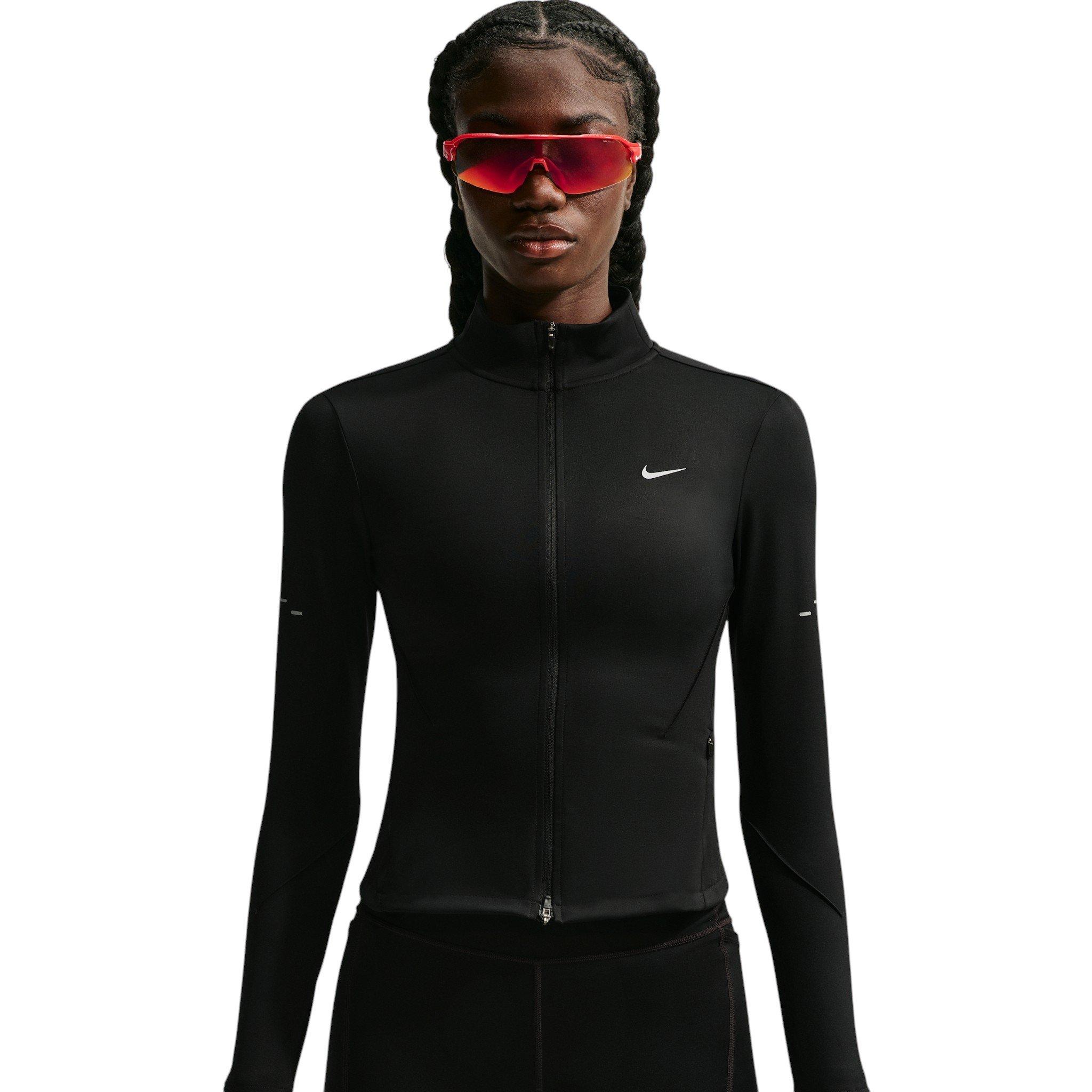 Nike Women's Swift Dri-FIT Full-Zip Running Jacket - Black - BLACK